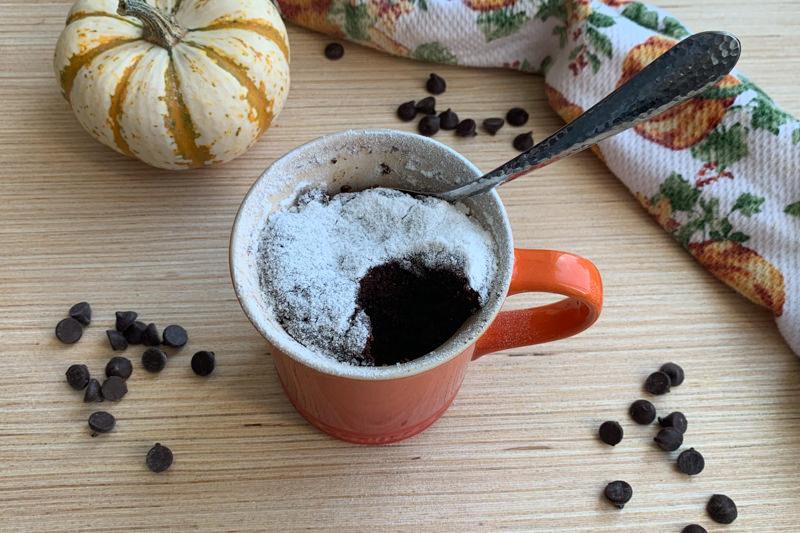 Chocolate Pumpkin Mug Cake