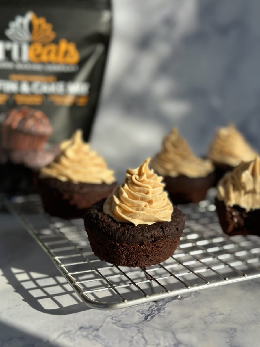 Chocolate Cupcakes with Peanut Butter Frosting 2