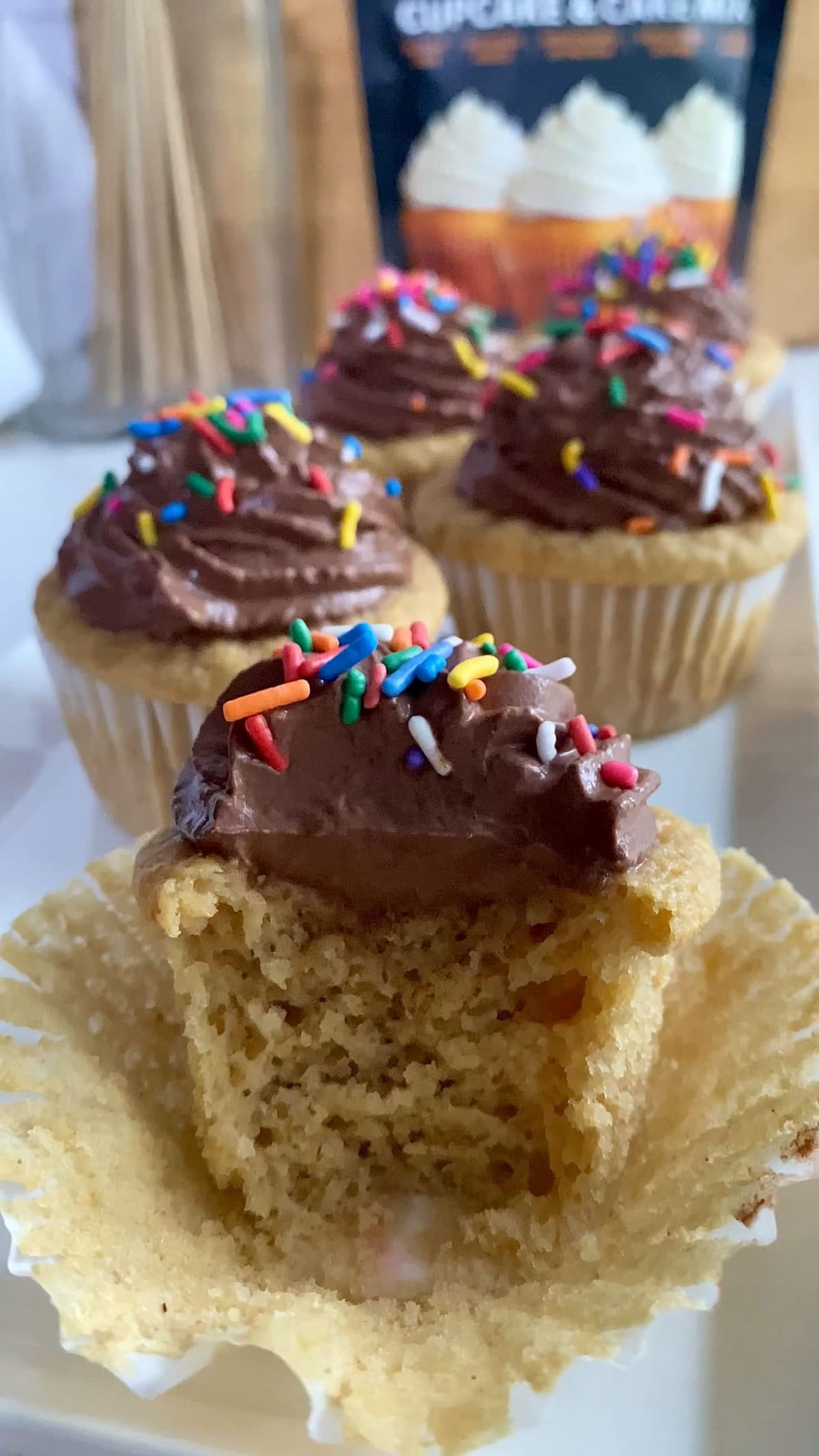 French Vanilla Cupcakes with Greek Yogurt Frosting