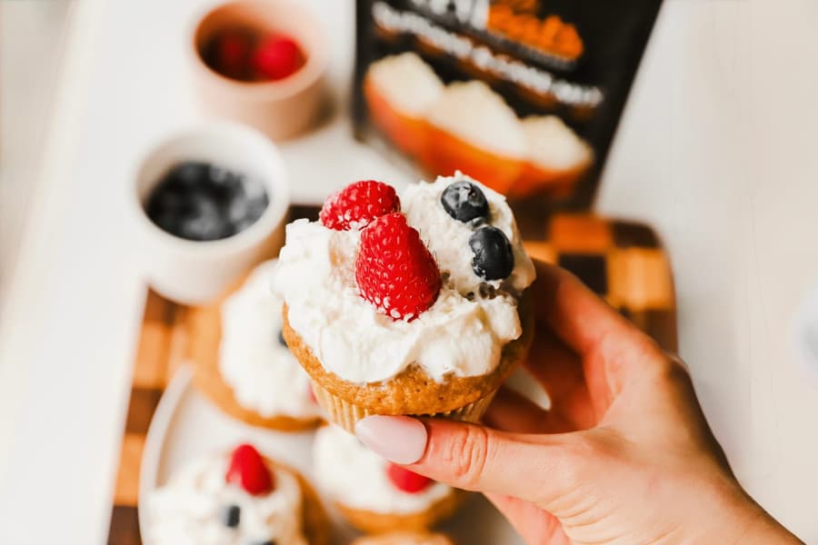 French Vanilla Cupcakes with Berries 3