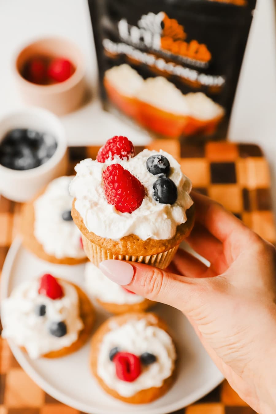 French Vanilla Cupcakes with Berries 4