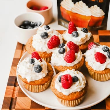 French Vanilla Cupcakes with Berries