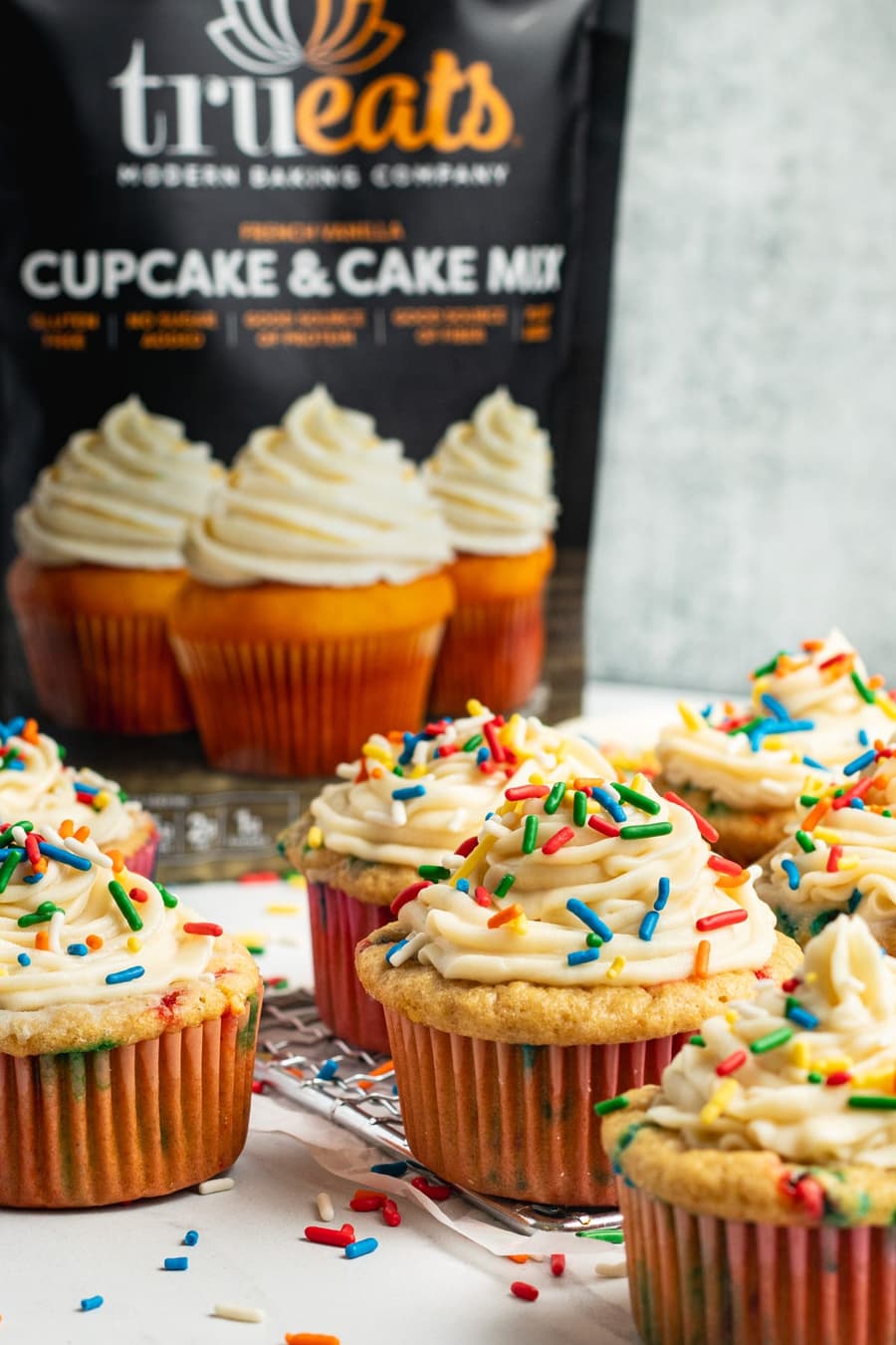 French Vanilla Cupcakes with Sprinkles 2