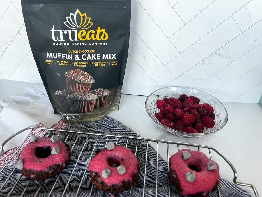 Raspberry Chocolate Baked Donuts 2