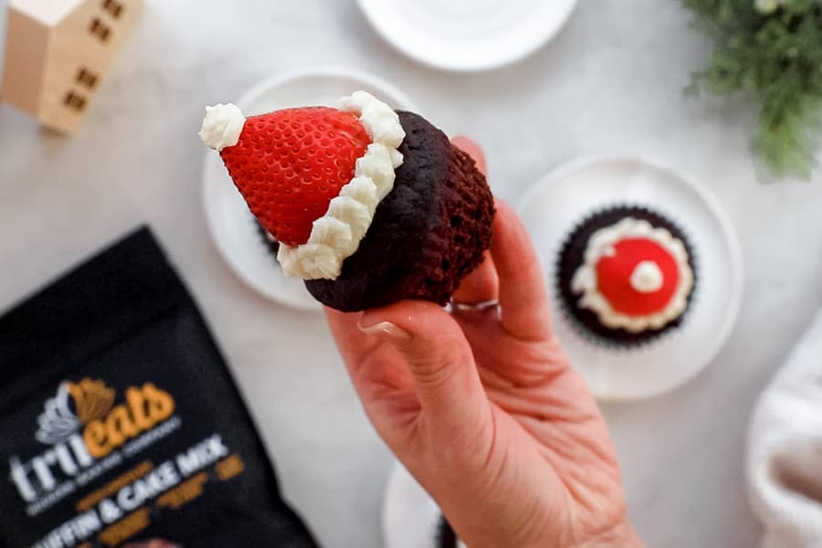 Santa Hat Cupcakes 4