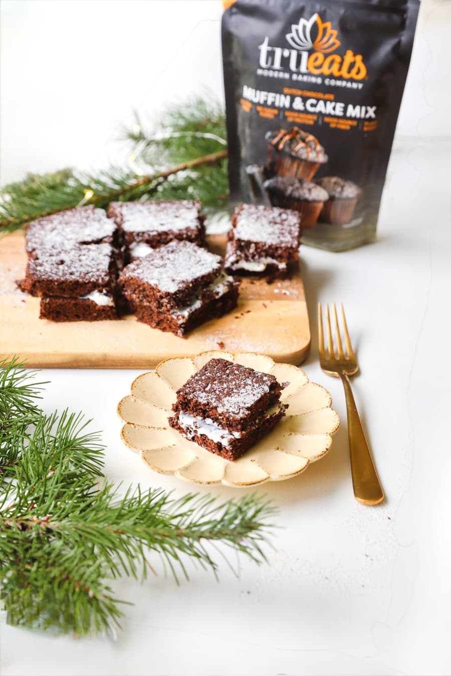 Yule Log Layered Cake 2