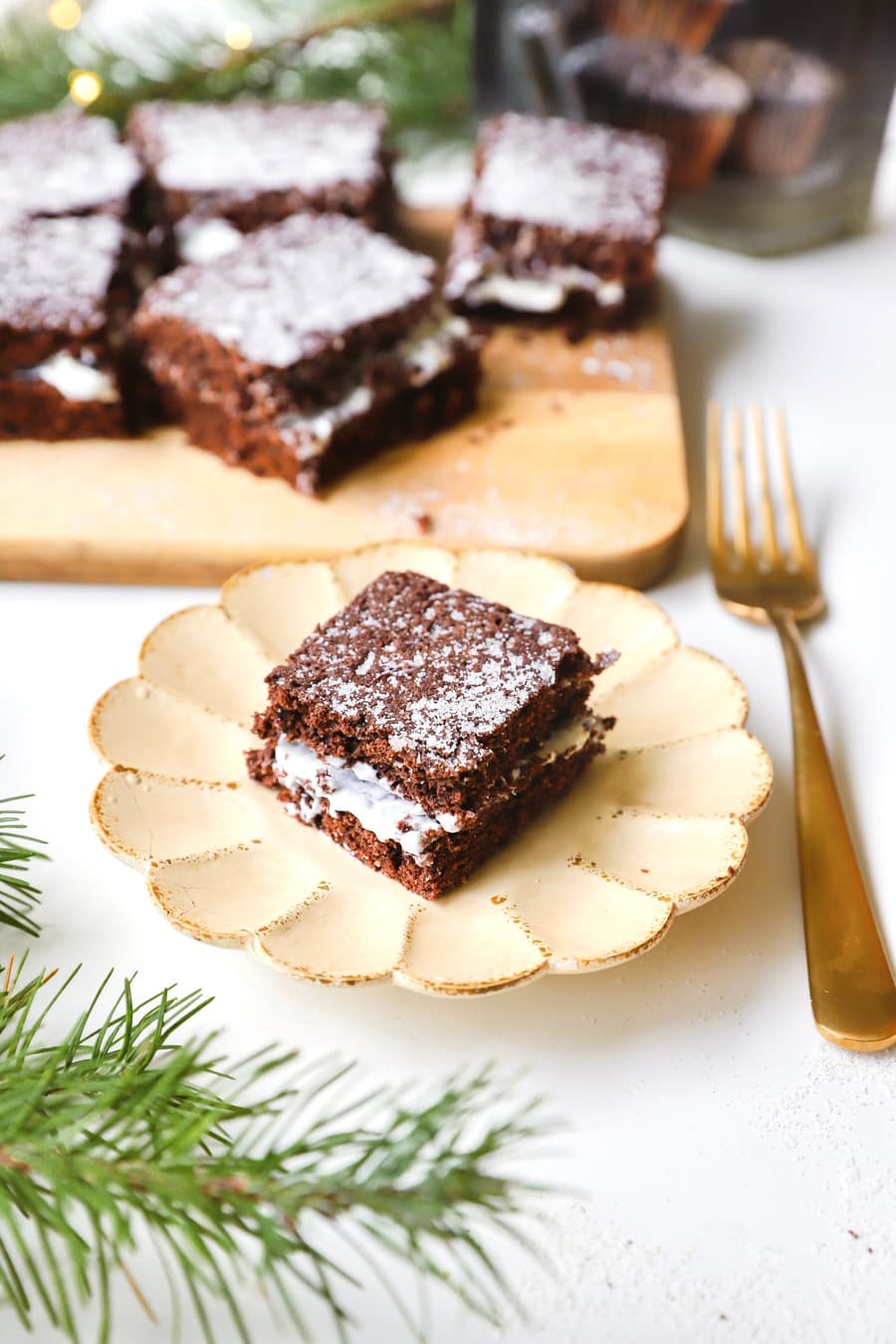 Yule Log Layered Cake 3